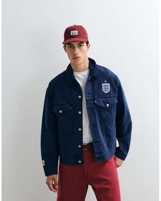 Levi's Blue England Denim Trucker Co-ord Jacket for men