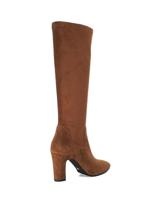 Dune Brown Simple Knee High Boots