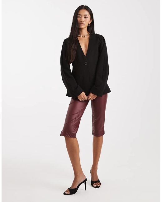 Pieces Black Structured Tailored Blazer