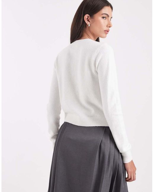 Hollister White Classic Cardigan