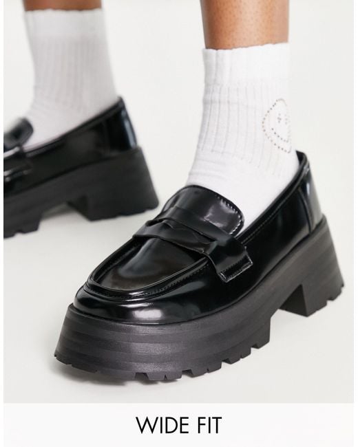 asos wide fit loafers