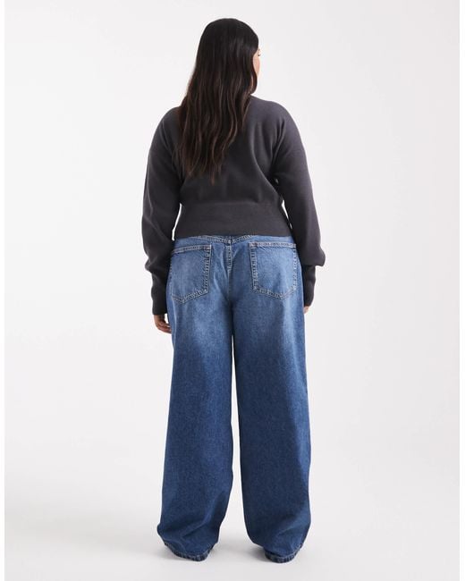 ASOS Blue Asos design curve – weite dad-jeans