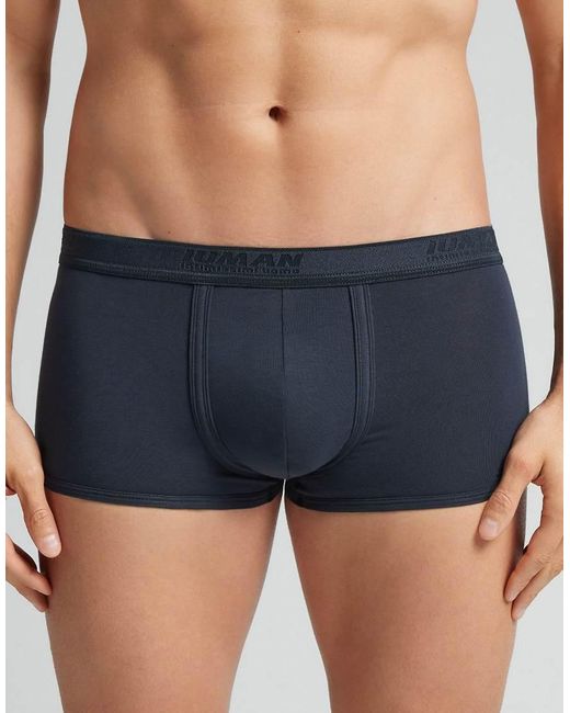 Intimissimi Blue Superior Cotton Boxers With Logo for men