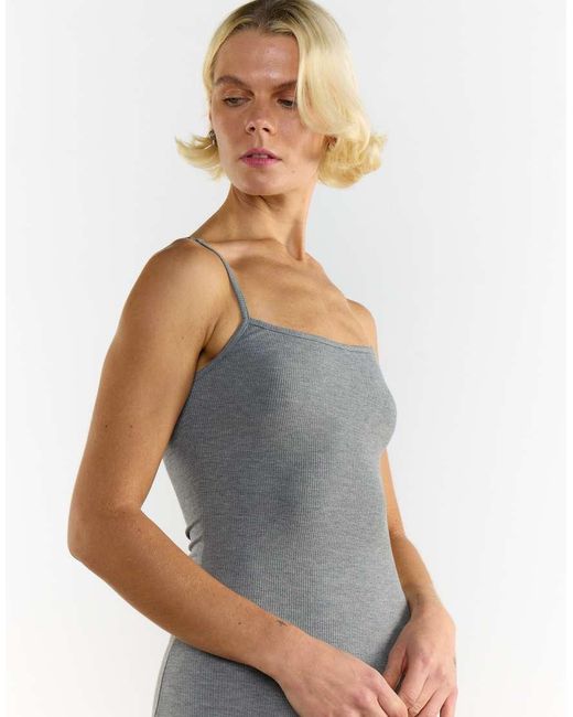 agon® Gray Round Neck Tank Dress