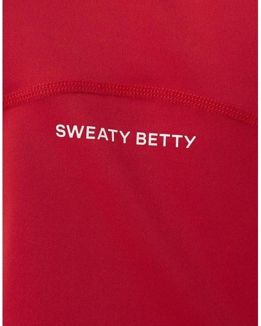 Sweaty Betty Red All Day Cropped Wrap Tank