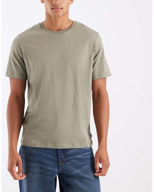 Jack & Jones Brown 5 Pack Slim T-shirts for men