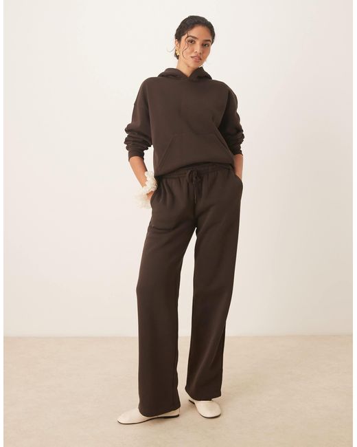 Gina Tricot Natural Co-ord Loose Fit Straight Leg joggers