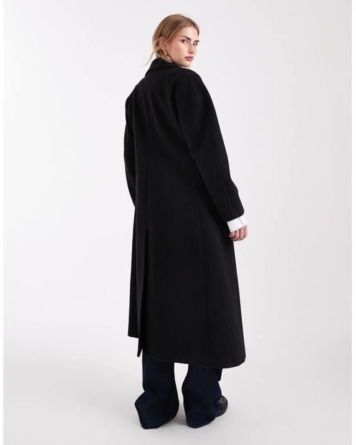 ASOS Black Formal Sculpted Longline Coat