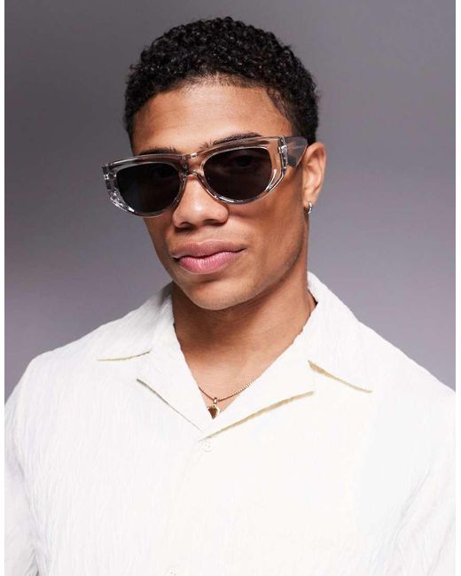 Gafas De Sol Transparentes Gruesas Con Lentes Ahumadas De ASOS de hombre de color Multicolor