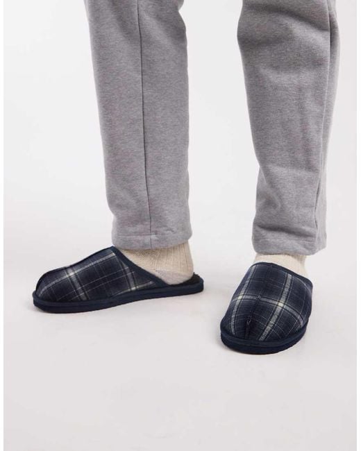 Jack & Jones Blue Check Slipper for men