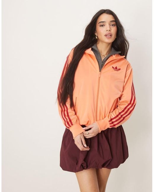 Adidas Originals Orange Firebird Loose Track Top