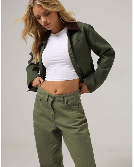 PixieGirl Green Petite Barrel Jeans