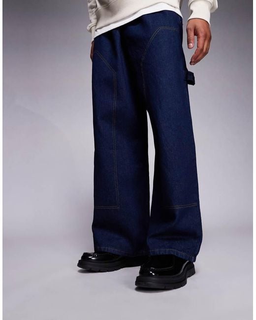 Steve Madden Blue Chunky Lace Up Loafers for men