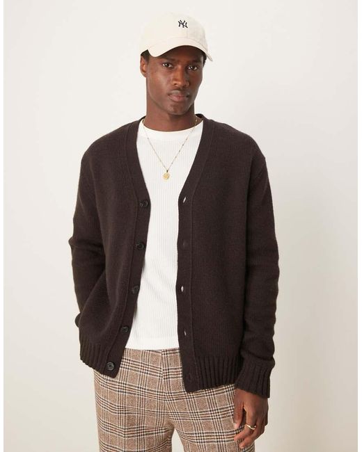 SELECTED Oversized Wollen Vest in het Blue voor heren