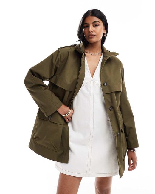 ASOS Green Formal Four Pocket Parka