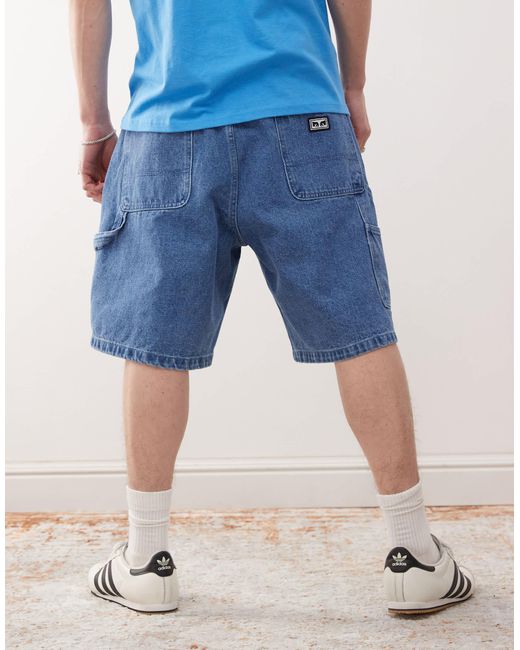 Obey – bigwig – carpenter-jeans-shorts in Blue für Herren