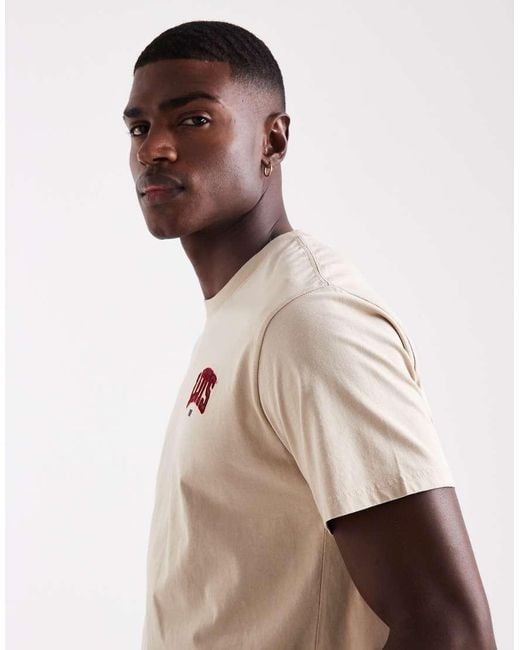 Levi's Natural Varsity Back Print Relaxed Fit T-shirt for men