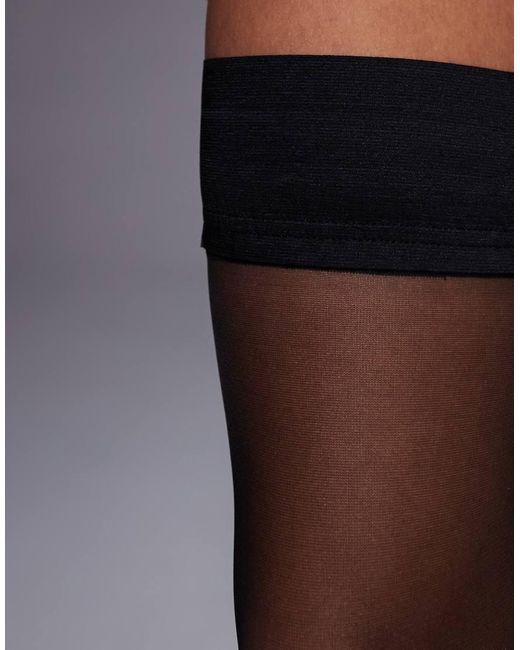 Ann Summers Brown Plain Top Seamed Hold Up