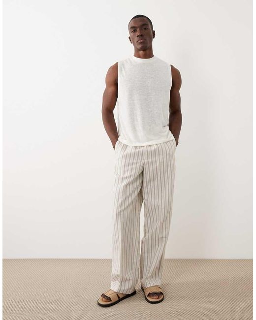 ASOS Natural Boxy Oversized Regular Fit Tank for men