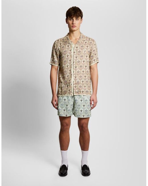 Lyle & Scott White Shorts Botanical Swimshort for men