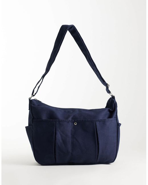 ASOS Blue Canvas Utility Crossbody Bag for men