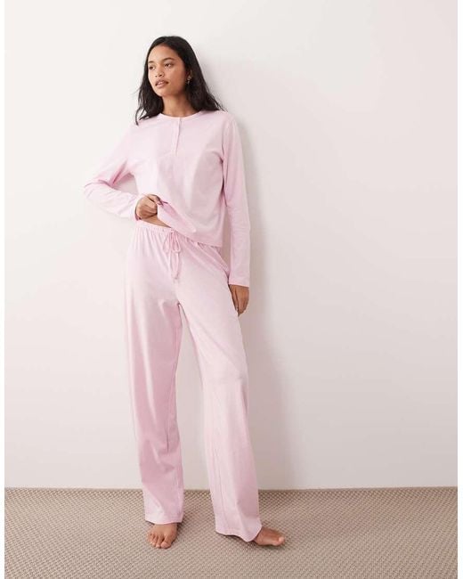 ASOS Pink Mix & Match Cotton Pyjama Trouser