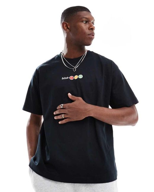 Cotton On Blue Blink 182 T-shirt for men