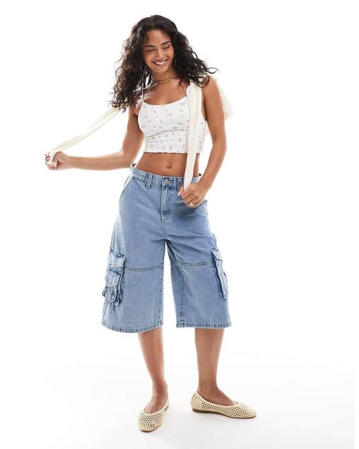 Cotton On Blue 91 Baggy Denim Jort