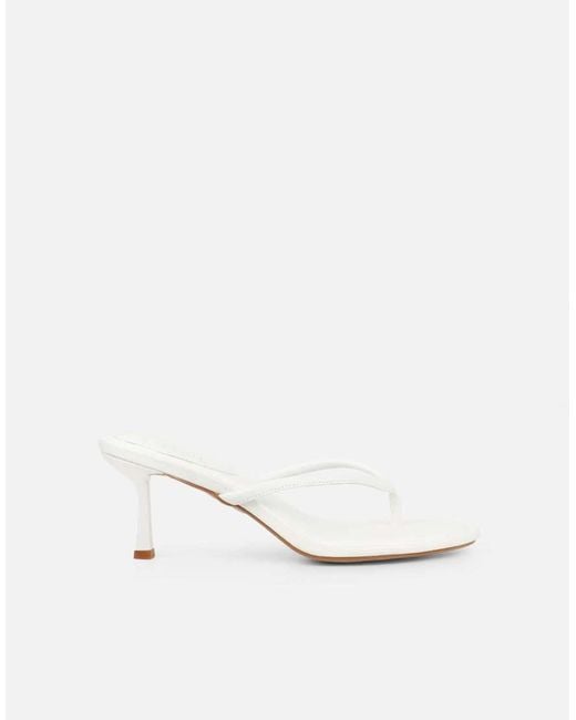 SIMMI Natural Tramonto Toe Post Heeled Mules