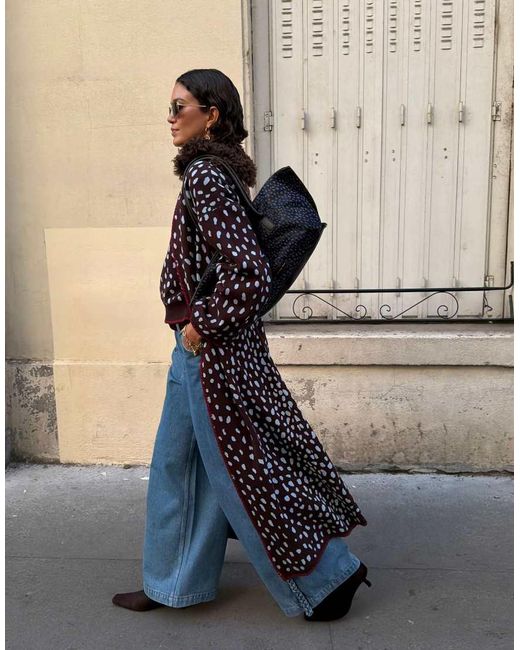Never Fully Dressed Blue Brushed Button Down Coat