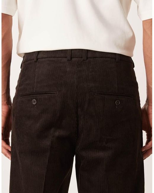 ARKET Black Co-ord Pure Cotton Cord Straight Leg Trousers for men