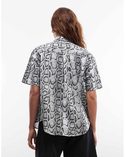 Carhartt Gray Snake Print Shirt