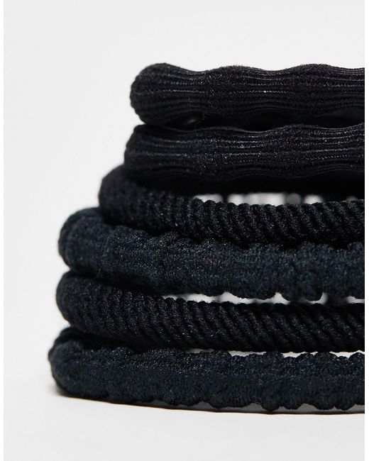 Flex - confezione da 6 elastici per capelli neri di Nike in Black da Uomo