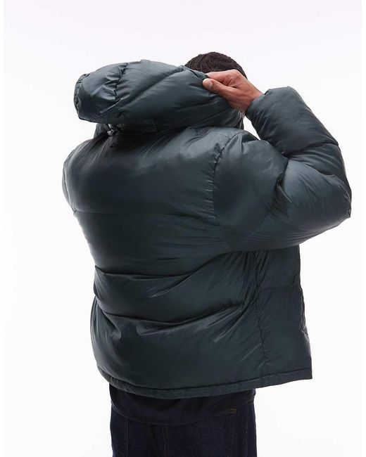 DOUBLE A by WOOD WOOD Blue Claus Double Zip Padded Jacket for men
