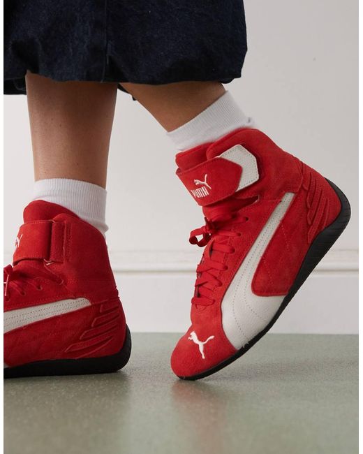 PUMA Red Speedcat Mid Trainers