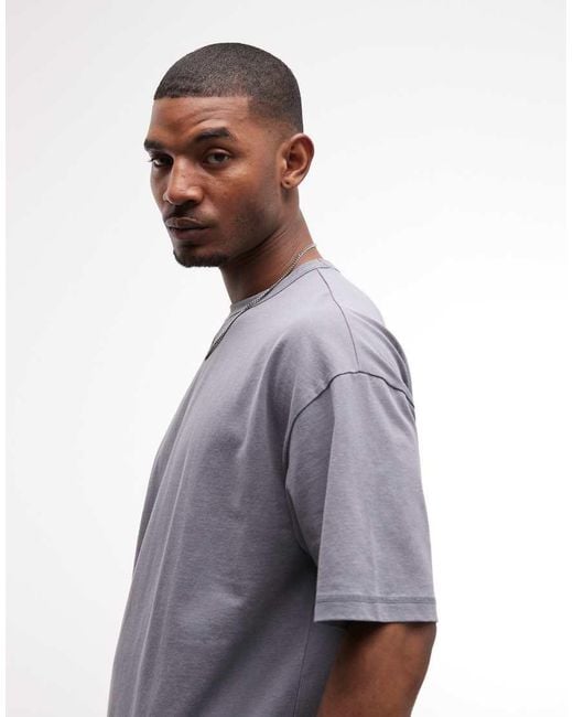 ASOS Purple Heavyweight Oversized T-shirt With 8 Graphic for men