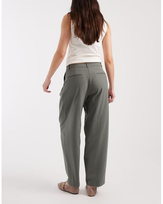 ASOS Black Tailored Textured Baggy Tapered Trousers