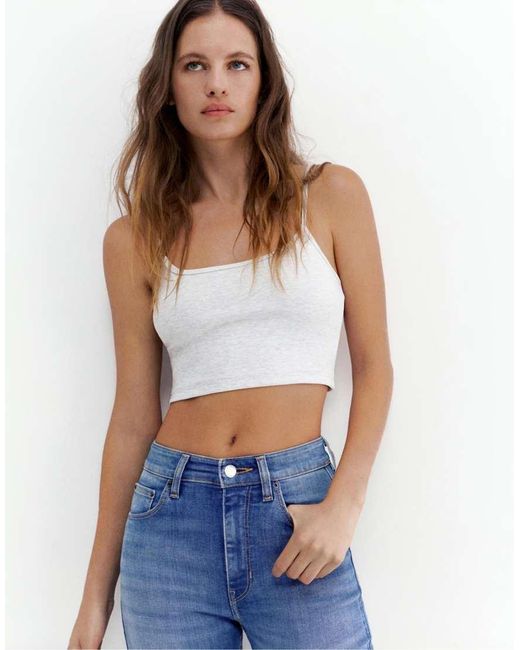 Pull&Bear Blue High-waist Skinny Jeans