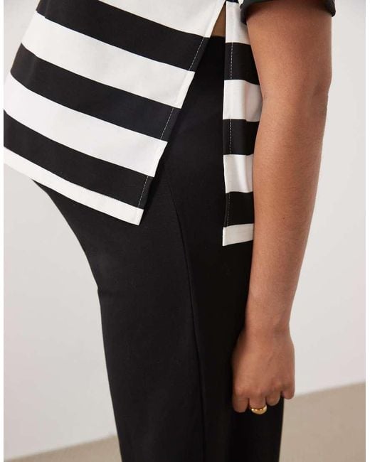 Mama.licious Black Mamalicious Maternity Wide Leg Jersey Trouser
