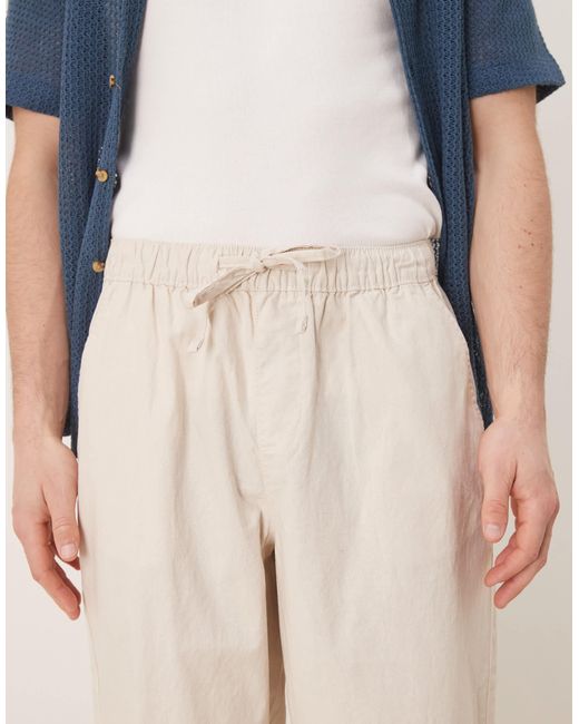 ASOS Gray baggy Linen Blend Pants for men