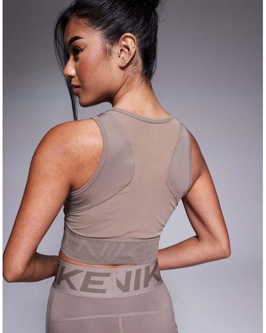 Nike Gray Nike Pro Training Dri-fit Cropped Vest