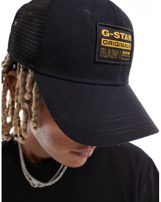 G-Star RAW Black Originals Baseball Trucker Cap for men