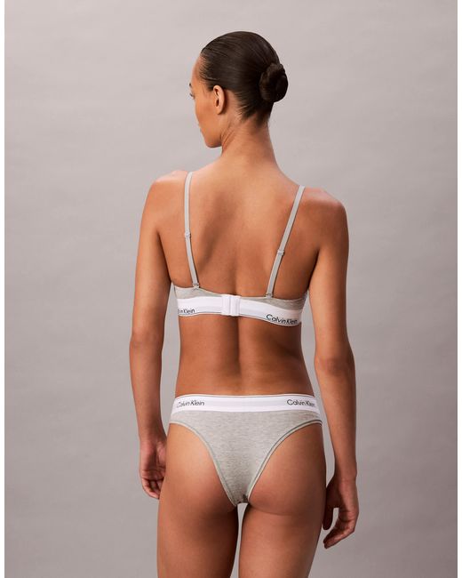 Calvin Klein White Icon Cotton Modal Lightly Lined Post Surgery Triangle Bra