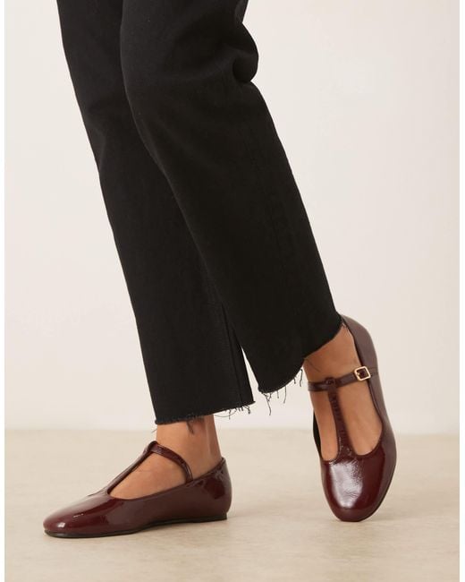 ASOS Brown Latham Mary Jane Ballets