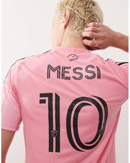 Adidas Originals Pink Adidas Football Inter Miami Home Jersey for men
