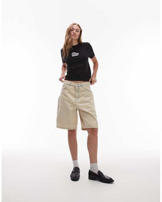 Pantalones Cortos Color Arena De Corte Suelto Brandon De -Neutro Carhartt de color White