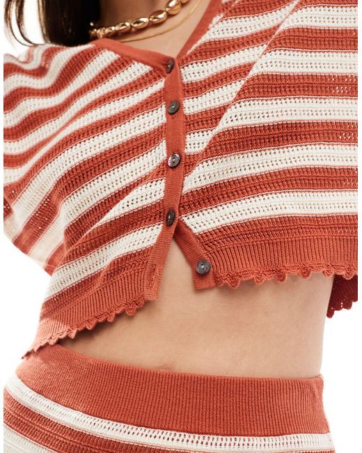 French Connection Red Knitted Cardigan Co-ord