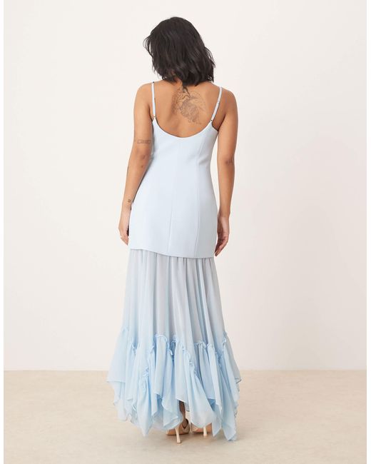 Forever New White – transparentes maxikleid