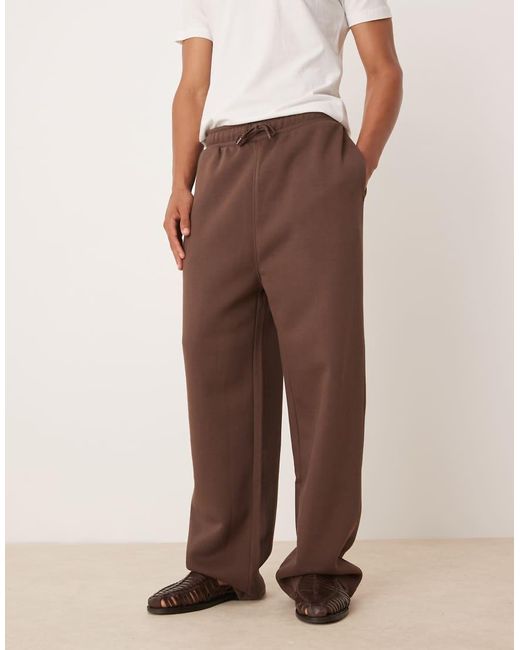 ASOS Natural Essentials Wide Leg jogger for men
