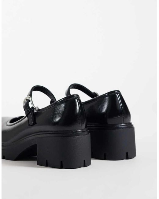 ASOS Black Stable Mary Jane Mid Shoes